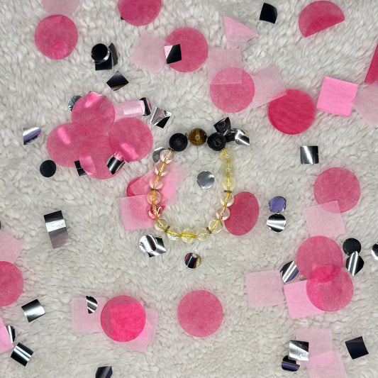 Citrine + Lava Beads + Tigers Eye