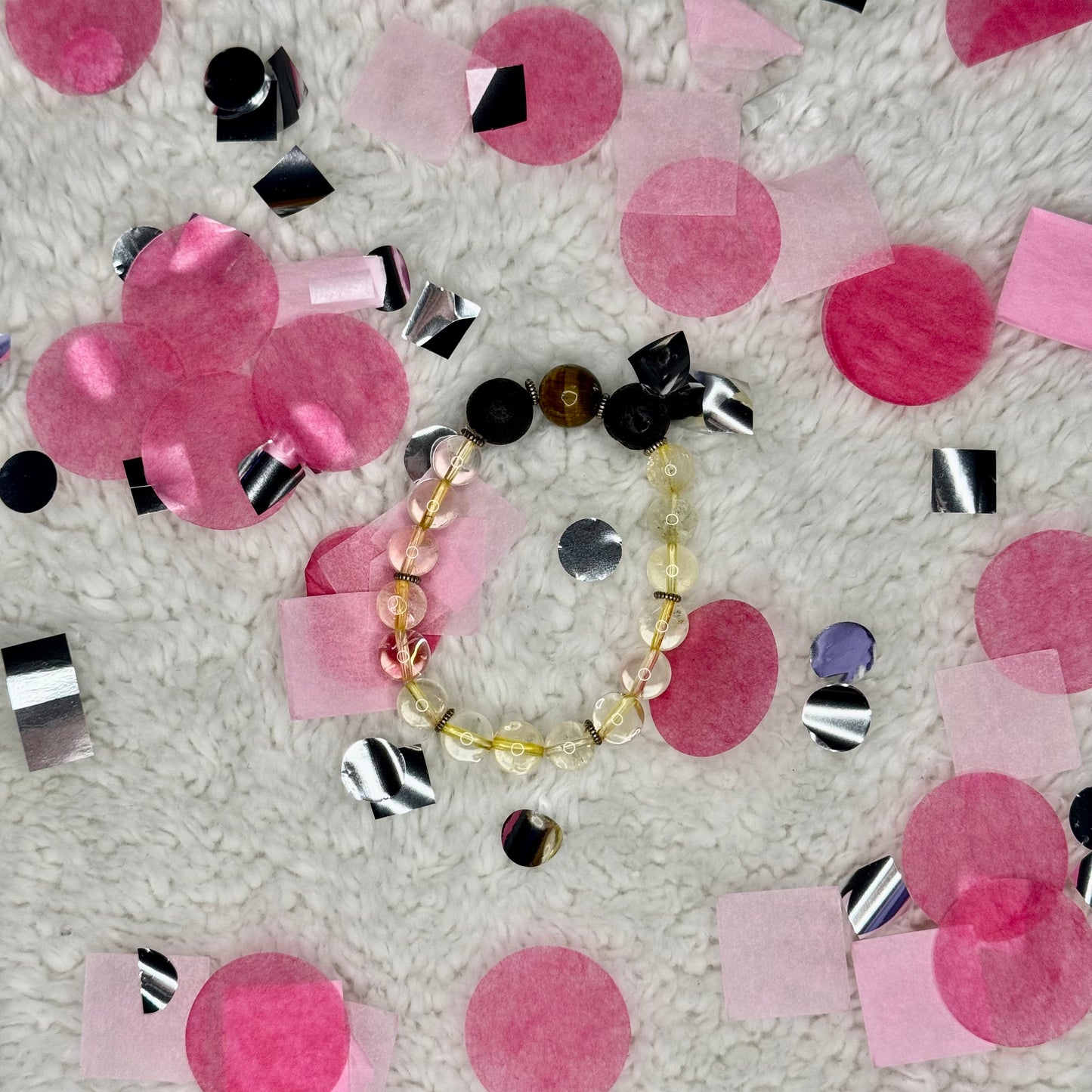 Citrine + Lava Beads + Tigers Eye